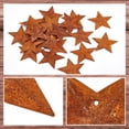 thumbnail image 4 of 30 estrellas de granero de metal oxidado de 4,4 cm, primitivas, de acero laminado con agujeros, colgantes originales de hierro estilo western vintage, con acentos retro, decoración de granja., 4 of 9