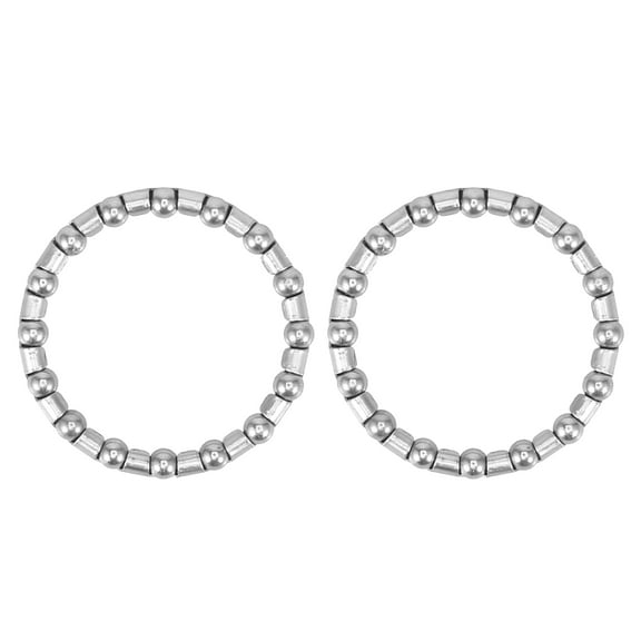 2pcs 37.2mm x 16 Ball Bearings Cages Crank Bearings Wheel Bearing Retainer for Bicycle Silver Tone
