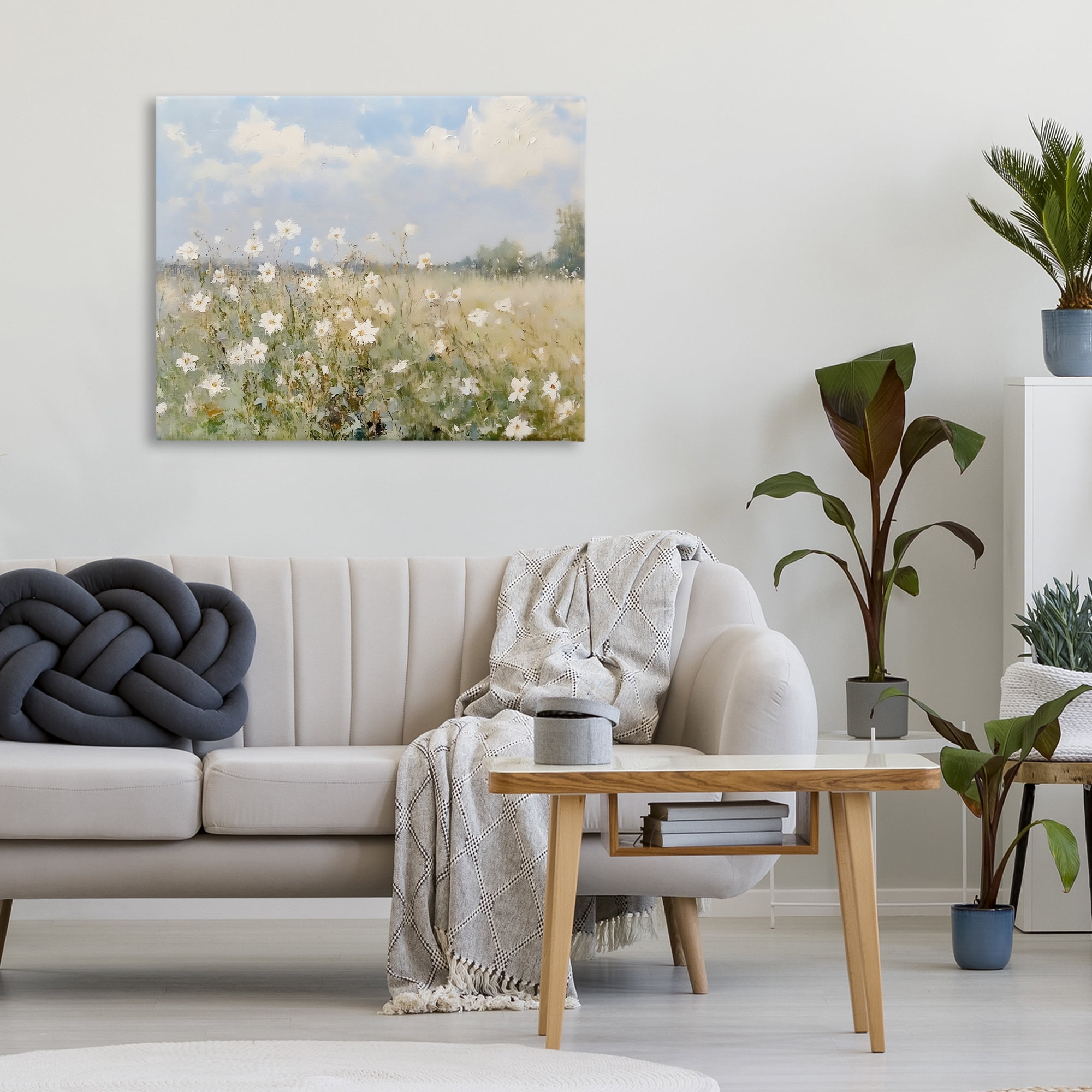 Stupell Industries Neutral Wildflower Field in Bloom Canvas Wall Art, design by LSR Design Studio