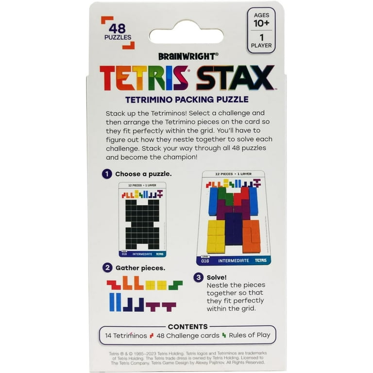 Brainwright - Tetris STAX - Tetrimono Packing Puzzle - 48 Pieces