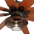 thumbnail image 3 of 72" Casa Vieja Predator Rustic Indoor Outdoor Ceiling Fan with Dimmable LED Light Remote English Bronze Cherry Cage Damp Rated for Patio Exterior, 3 of 8