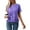 Z-Floral Purple, variant on UVN Womens Summer Tops Short Sleeve V Neck Blouses Ladies Casual Waffle Knit Trendy Tunic Shirts