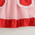thumbnail image 6 of xfsWaSs Baby Girl Dress Cute Toddler Girls Short Sleeve Strawberry Embroidery Striped Dress Birthday Princess Party Dresses Casual Sundress 6-12 Months, 6 of 7