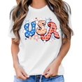 thumbnail image 3 of USA Shirts for Women 4th of July Shirt Women Cute Patriotic Print Tshirt America Tee Tops,women short sleeve shirt,short sleeve t-shirts for women,women's summer shirt,womens t-shirt, 3 of 6