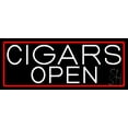 thumbnail image 1 of White Cigars Open With Red Border LED Neon Sign 10 x 24 - inches, Clear Edge Cut Acrylic Backing, with Dimmer - Bright and Premium built indoor LED Neon Sign for Bar decor., 1 of 7