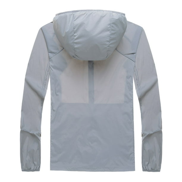 Men Sun Protective Clothing UV-Proof Quick Dry Thin Breathable Lightweight  Waterproof Summer Outdoor Protective Jacket 