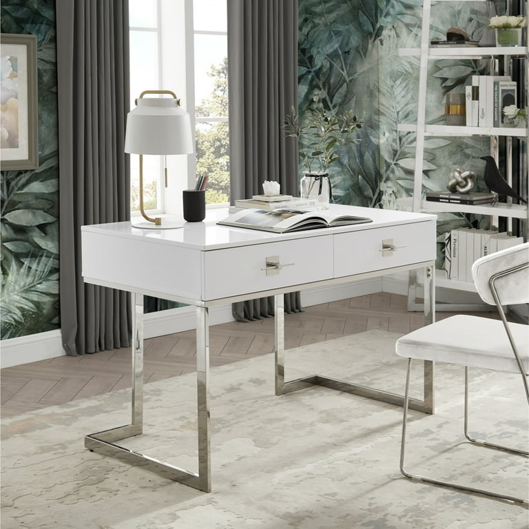 White gloss 2024 writing desk