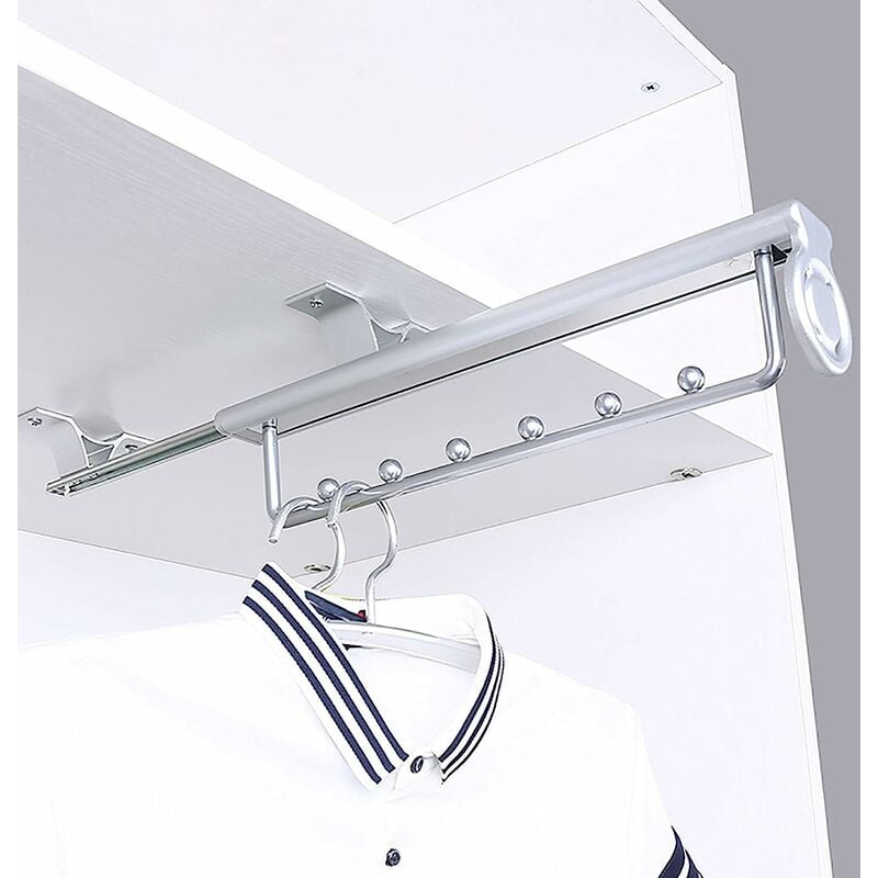 Heavy Duty Pull Out Clothes Rack Trouser Rack Sliding Hanger Telescopic Wardrobe Hanging Rail for Clothes Wardrobe Walmart