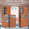 thumbnail image 5 of Decase Mag-Safe Case for Samsung Galaxy Z Fold 7,Detachable 2-in-1 Magnetic Card Wallet Case with Pop-Up Card Holder,Shockproof PU Leather Hybrid Cover,Wireless Charging Compatible,Brown, 5 of 10