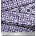 thumbnail image 2 of Soimoi Tissu Popeline de Coton Géométrique, Damas & Mandala Patchwork Imprimé Tissu au Mètre 42 Pouces de Large, 2 of 3