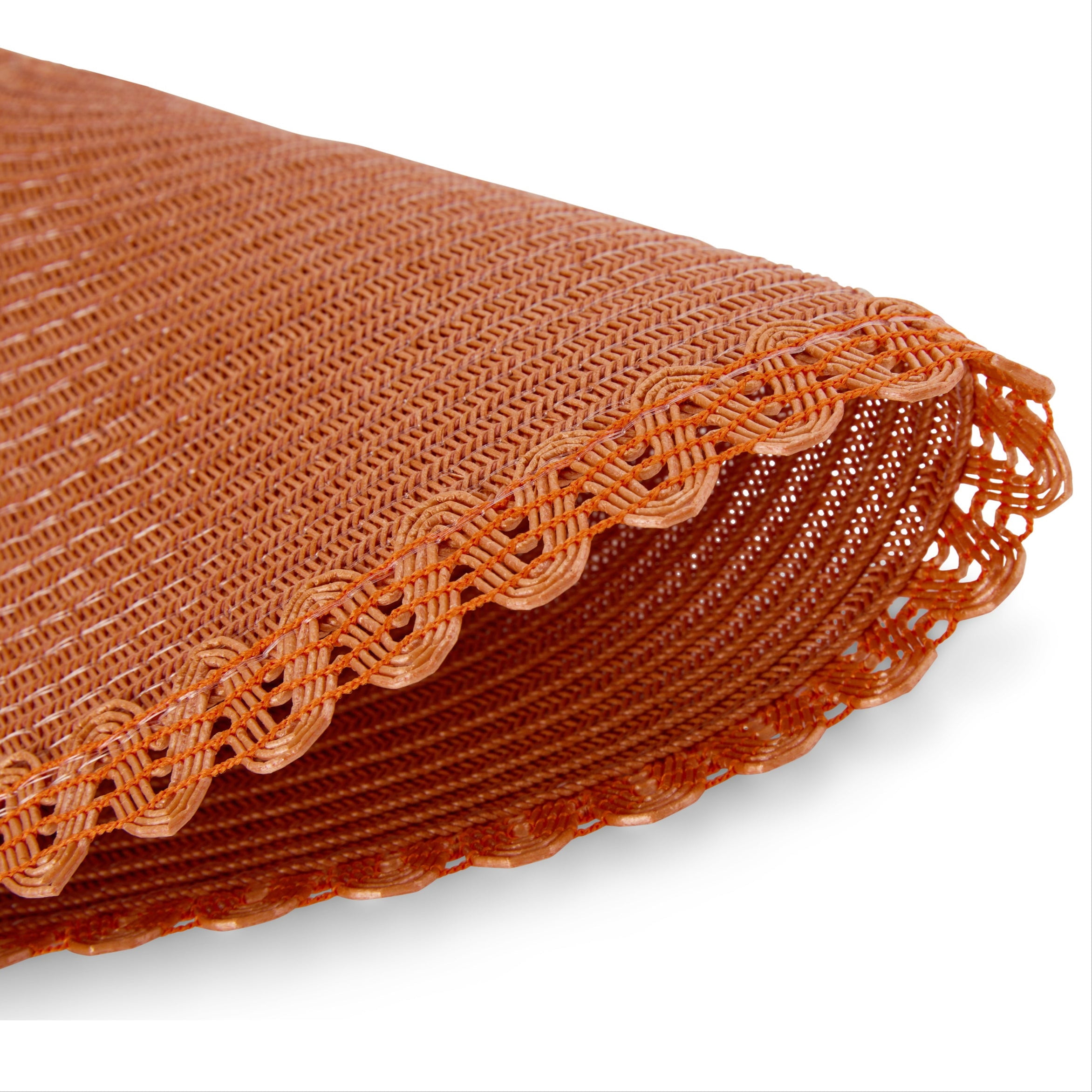 Dainty Home Set of 6 Placemats | Elegant and Durable | 15x15 in Round Woven Non-Slip Washable Place Mats | Tear-Resistant Heat | Resistant Placemats