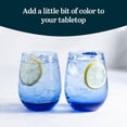 thumbnail image 2 of Libbey Classic Blue All-Purpose Stemless Wine Glasses, 15.25-ounce, Set of 6, 2 of 6