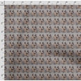 thumbnail image 4 of Soimoi Dog Printed, Japan Crepe SatinFabric, by The Yard 54 Inch Wide, Decorative Sewing Fabric for Dresses Kimonos Gowns, Gray, 4 of 5