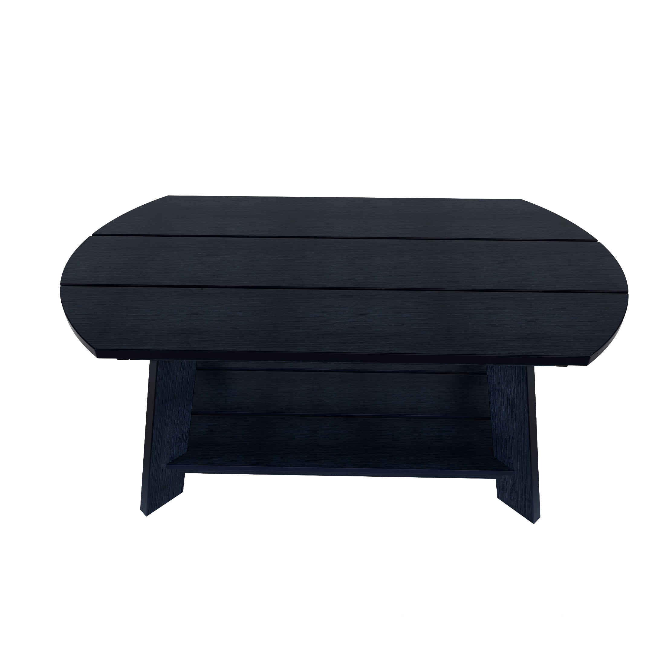 WestinTrends Tuscany Outdoor Coffee Table, Real Wood Like All Weather HIPS 2 Tier Patio Adirondack Coffee Table, Navy