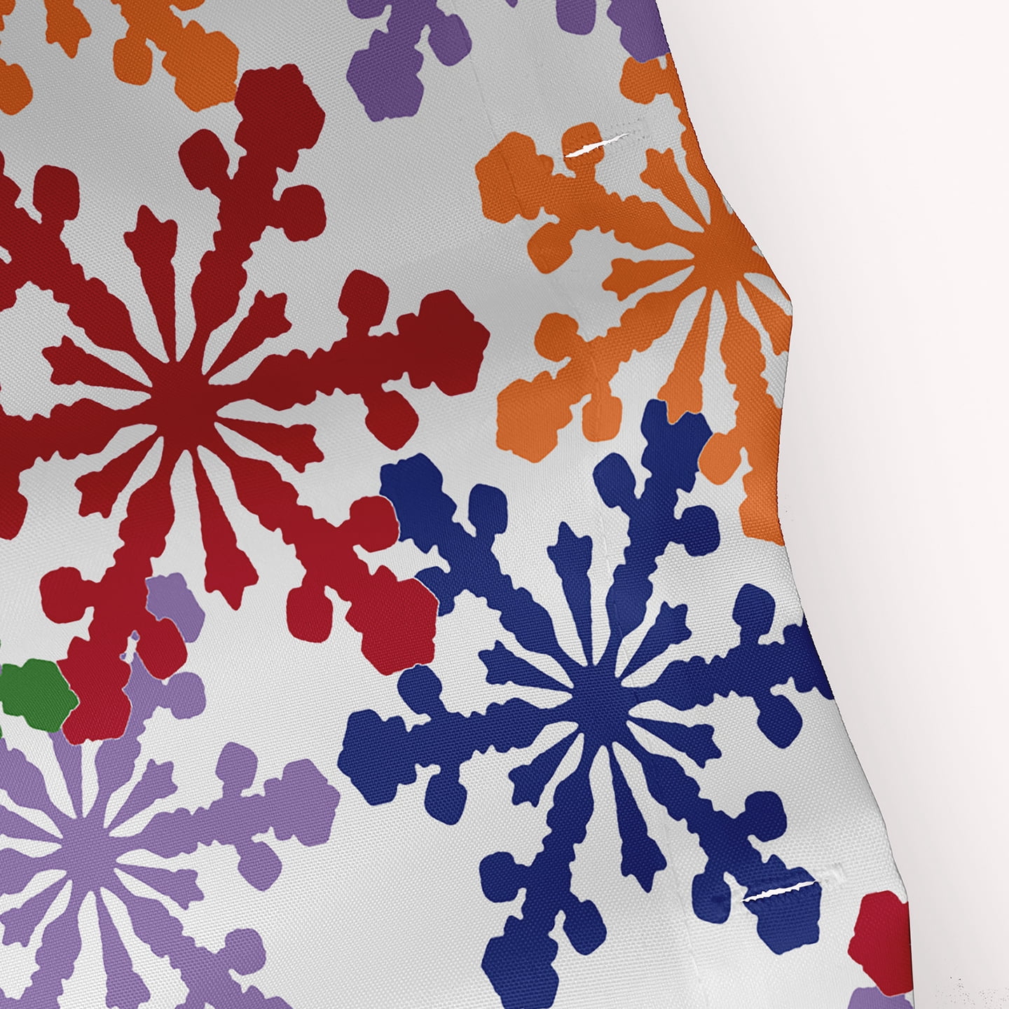 Simply Daisy 70" W x 73" L Snow Fall Polyester Shower Curtain, Orange [1 Ct]