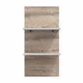 thumbnail image 3 of Cielo 20W Floating Shelves in Rustic Brown and White - Engineered Wood, 3 of 4