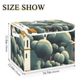 thumbnail image 3 of Flat Illustration Of Village with Trees Large Storage Bins with Linen Collapsible Lid Storage Box 16.7 x 12.6 x 11.8in, 3 of 7