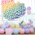 thumbnail image 1 of 200 Uds. Globos de látex macarrón de 5 pulgadas colores aleatorios globos de fiesta de dulces nacarados de colores Pastel arcoíris para boda de cumpleaños, 1 of 5