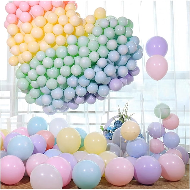 200 Uds. Globos de látex macarrón de 5 pulgadas colores aleatorios globos de fiesta de dulces nacarados de colores Pastel arcoíris para boda de cumpleaños