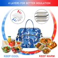 thumbnail image 4 of Pioneer Flower Floral Print Pattern Womens Lunch Box for Work,Insulated Large Lunch Bag for Tween and Teen,Loncheras Para Mujer,Leakproof Adult Lunch Bag for Work,Beach,Travel,Picnic,Camping, 4 of 7