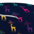 thumbnail image 3 of Deer Hunting Pouf Cover with Zipper, Rhythmic Abstract Antler Interpretation Woodland Creatures in Rainbow Colors, Soft Decorative Fabric Unstuffed Case, 30" W X 17.3" L, Multicolor, by Ambesonne, 3 of 5