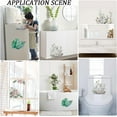 thumbnail image 4 of 4 Sheets 4 Styles Plant Leaves Toilet Stickers Self-Adhesive Toilet Seat Lid Stickers Decals PVC Waterproof Bathroom Wall Sticker Toilet Cover Decor Decal Removable for Toilet WC Restroom, 4 of 9