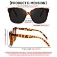 thumbnail image 3 of Gafas de Sol FEISEDY Sobredimensionadas Polarizadas UV400 B2600 Leopardo, 3 of 9