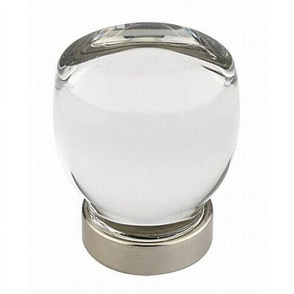 Emtek 86562 Us15 Juneau 1.125 in Crystal Cabinet Knob in Satin Nickel