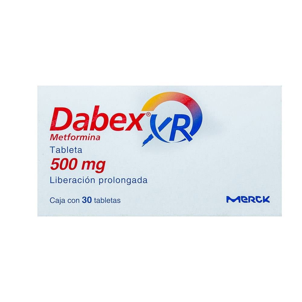 Dabex XR Metformina 500 mg liberación prolongada 30 tabletas | Walmart en  línea