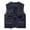 Dark Blue, variant on Busydd Plus Size Men's Outerwear Vests Comfy Zipper Sleeveless Outdoor Hiking Cargo Vest for Men Casual Solid Color Multi-Pockets Sport Coats for Men 2XL