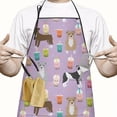 thumbnail image 2 of Boxer Dog Pitbull Terriers Dog and Drinks Apron-Garden Aprons for Women with Pockets-Cotton Linen Waterproof Kitchen Cooking Gardening Aprons Adjustable for Kitchen,Cooking,BBQ and Salon 33x27 Inch, 2 of 3