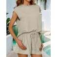 thumbnail image 5 of 2 Piece Sets for Women Casual Summer Khaki S, 5 of 8