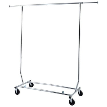 250 LB Heavy Duty Commercial Grade Clothing Garment Rolling Collapsible ...