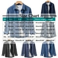 thumbnail image 3 of FRSASU Men Simple Style Lapel Denim Shirt Dry Cool Button Casual Jacquard Denim Jacket Fall Fashion Thin Work Jean Jacket Navy, 3 of 8