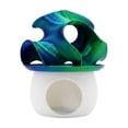 thumbnail image 3 of Aquarium Decorations, Multi-Use Betta Fish Feeder, Twisted Mushroom Aquarium Ornament, Floating Fish Decor for Tank, Deep Green 3X3.5 Inch Combined Pet Feeding Tool and Fish, 3 of 8