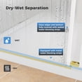 thumbnail image 5 of MORDEER 56-60"W x 75"H Frameless Shower Door in Gold with 1/4" Clear Sgcc Certified Tempered Glass, Explosion-Proof Film, Stainless Steel Top Rail, 5 of 11