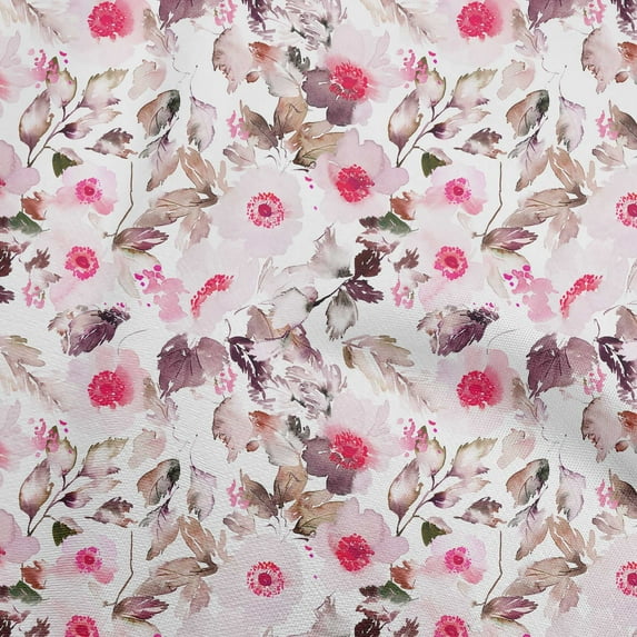 oneOone Cotton Flex Pink Fabric Florals Dress Material Fabric Print Fabric By The Yard 40 Inch Wide