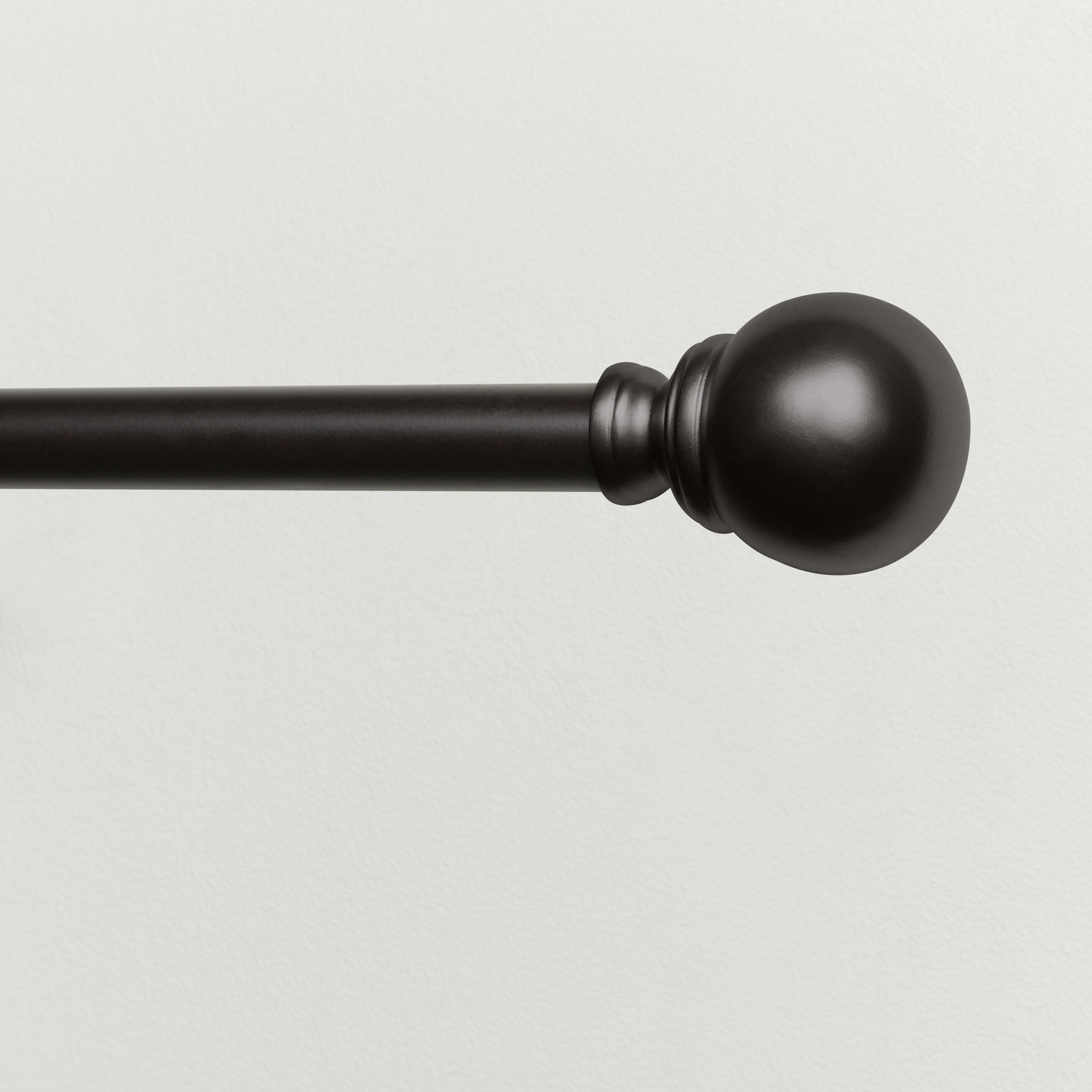 Exclusive Home Sphere 1" Curtain Rod and Finial Set, Matte Bronze, Adjustable 66"-120"