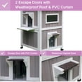 thumbnail image 4 of Casa para gatos HiCaptain para exteriores de 2 pisos, resistente a la intemperie, gris, 4 of 9
