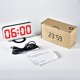 thumbnail image 5 of Reloj Despertador Digital, Pantalla LED Grande de 6.5 Pulgadas, Espejo, Puerto de Carga USB Dual, 3 Alarmas, Ajuste Automático de Brillo, 12/24 Horas, Repetición, para Recámara, Hogar U Oficina, Rojo, 5 of 5