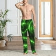 thumbnail image 2 of Naloa Green Lightning Pajama Pants Men, PJ Bottoms, Sleep & Lounge Pants-X-Large, 2 of 6