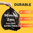 thumbnail image 4 of Bagtron 55-60 Gallon Trash Bags, 50 Micron, 36" x 58" Large, Black, 50 Count, 4 of 6