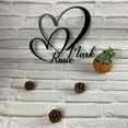 thumbnail image 2 of Handmadetneonsign Personalized Heart Couple Name Metal Wall Art LED Light, Hearts Lovers Metal, 2 of 4