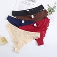 thumbnail image 2 of Braguitas de talla grande para mujer, ropa interior de encaje de seda de hielo sin costuras, ropa interior de algodón hasta la mitad de la cintura, ropa interior para chicas gorditas, 2 of 6