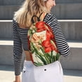 thumbnail image 5 of Bingfone Vibrant Amaryllis Flowers Print Canvas College Laptop Backpack, Large Capacity Lightweight College Bookbag Casual Daypack, 5 of 5