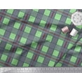 thumbnail image 3 of Soimoi Green Cotton Voile Fabric Check Check Printed Fabric 1 Yard 42 Inch Wide, 3 of 3