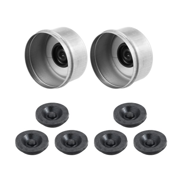 2uds 2.72 Remolque Eje Anti-Polvo Tapa Cubierta con 6uds Goma Tapones Juego
