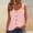Pink, variant on Plus Size Tank Tops for Women Button Solid Color Camisole Vest Casual Tops Summer Tops