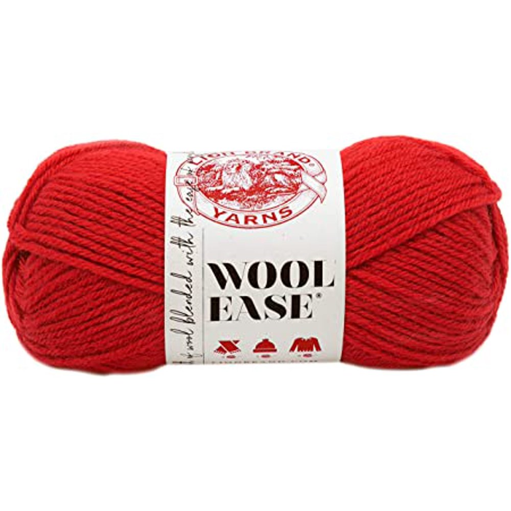 Lion Brand Yarn WoolEase Yarn, Ranch Red