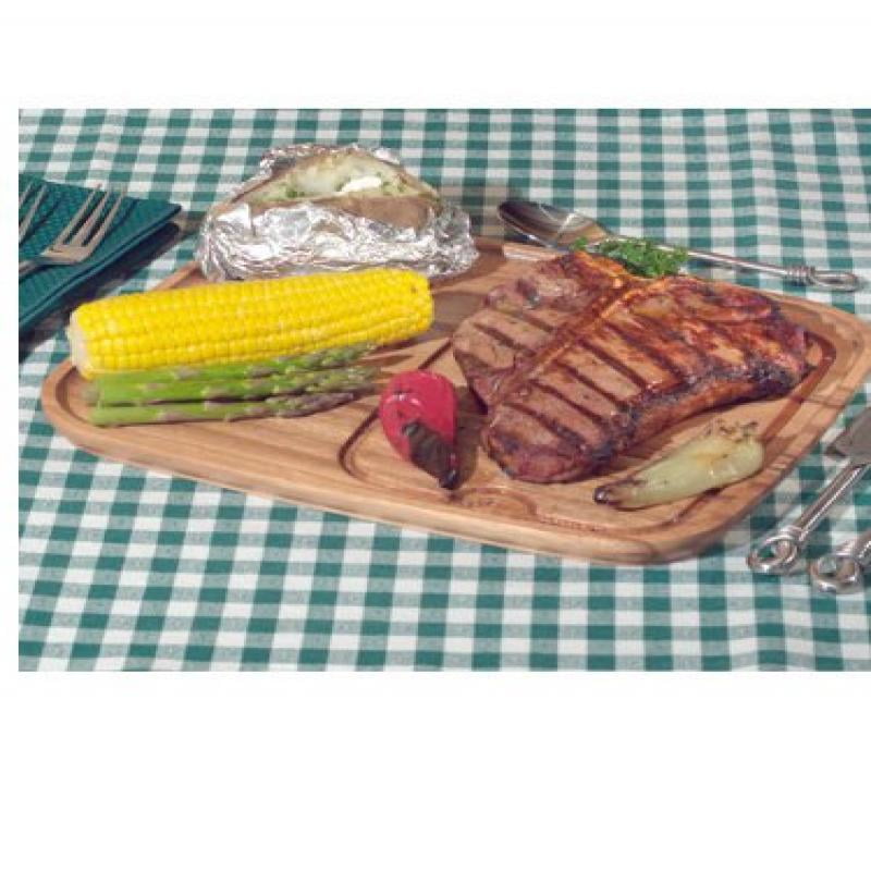 Ironwood Gourmet 11x13 Wood Steak Serving Plate.